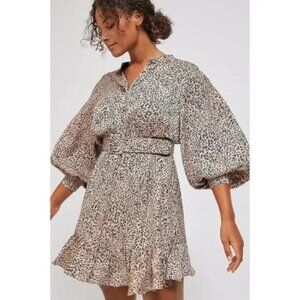 Anthropologie x Mare Mare Laurie Cheetah Print Mini Dress XS